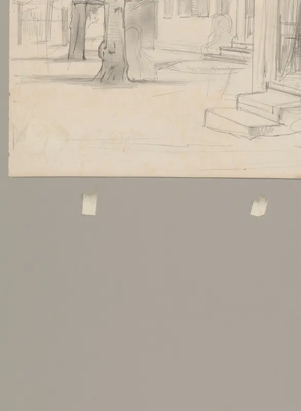 Binnenplaats met bomen Wall Art by August Allebé - High-Resolution Digital Print