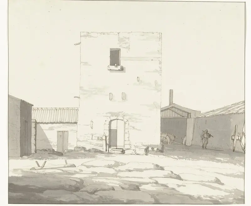 Binnenplaats van de herberg in Lapide Wall Art by Louis Ducros - High-Resolution Digital Print