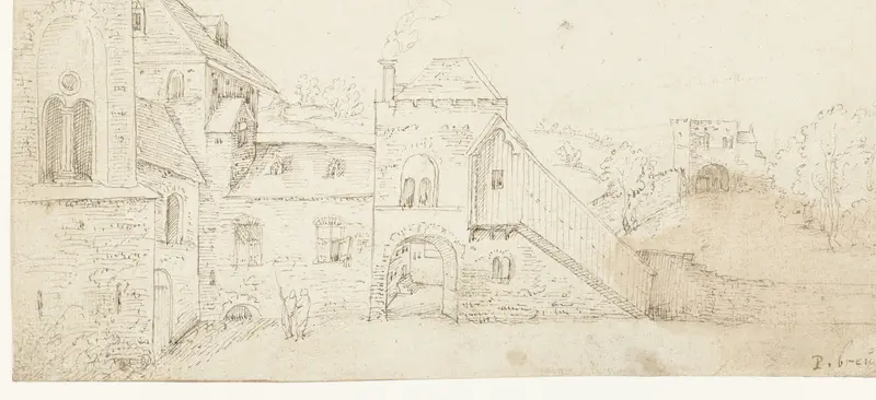 Binnenplaats van een kasteel Wall Art by anonymous - High-Resolution Digital Print