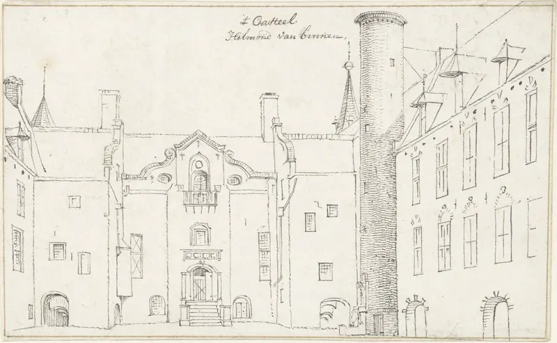 Binnenplaats van het kasteel te Helmond Wall Art by Cornelis Pronk - High-Resolution Digital Print