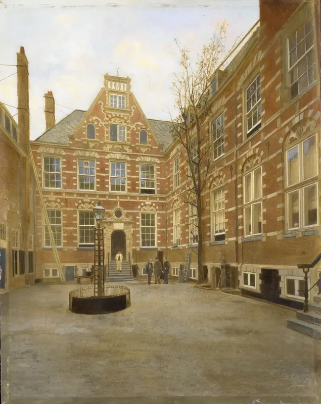 Binnenplaats van het Oost Indisch Huis te Amsterdam Wall Art by anonymous - High-Resolution Digital Print