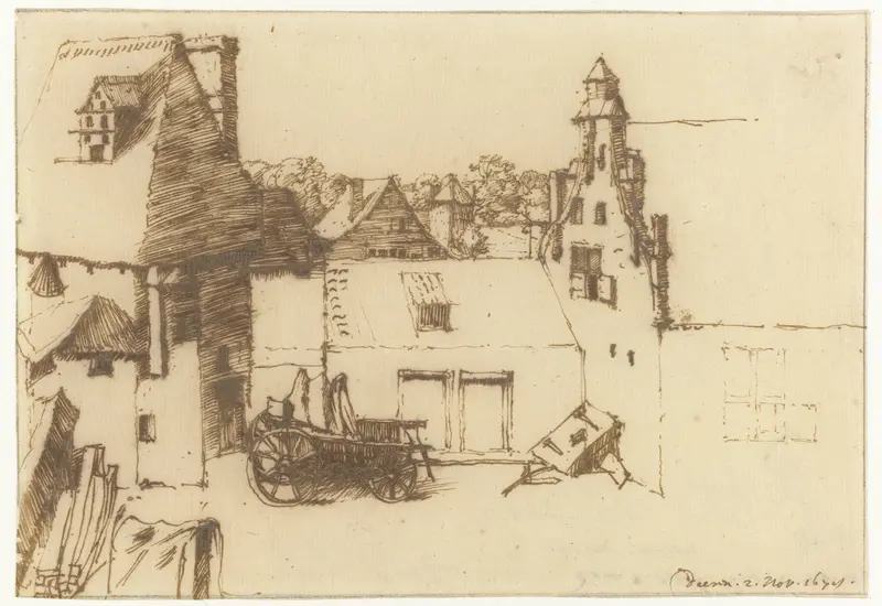 Binnenplaats van huis te Dieren Wall Art by Constantijn Huygens (II) - High-Resolution Digital Print