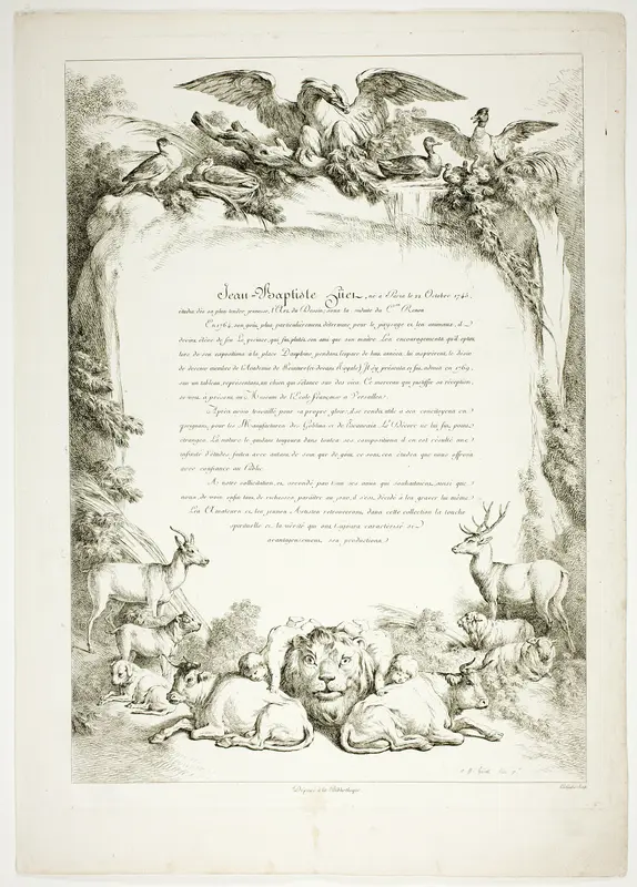 Biography Page from Oeuvres de J. B. Huet Wall Art by Jean Baptiste Huet - High-Resolution Digital Print