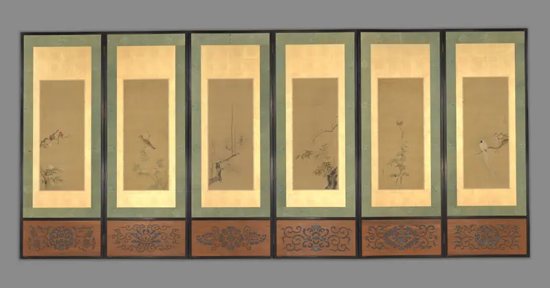 Birds and Flowers Wall Art by Kano Tan'yū - High-Resolution Digital Print