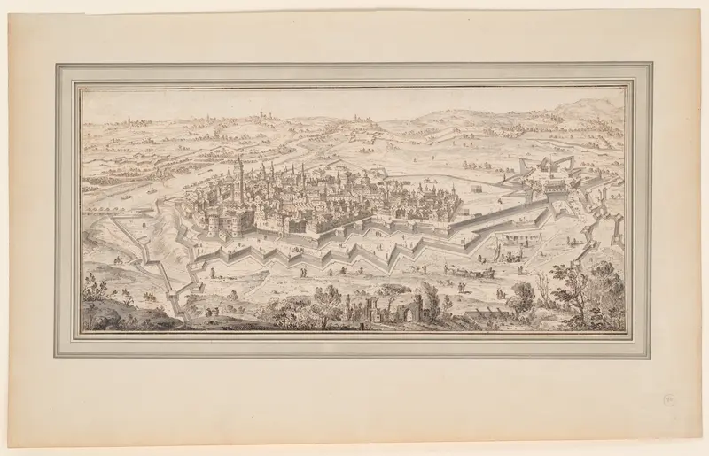 Bird's-Eye View of the City of Casale di Monferrato Wall Art by Francesco Zucchi - High-Resolution Digital Print