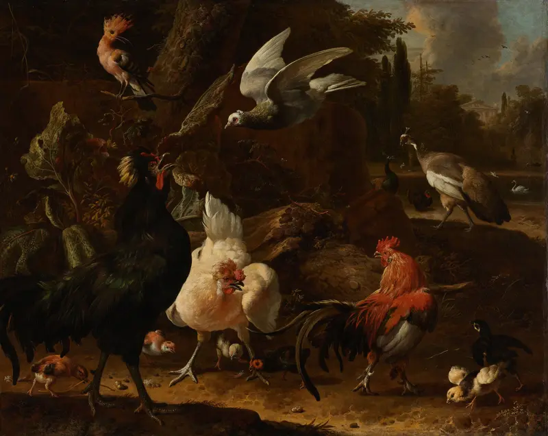 Birds in a Park Wall Art by Unknown - High-Resolution Digital Print