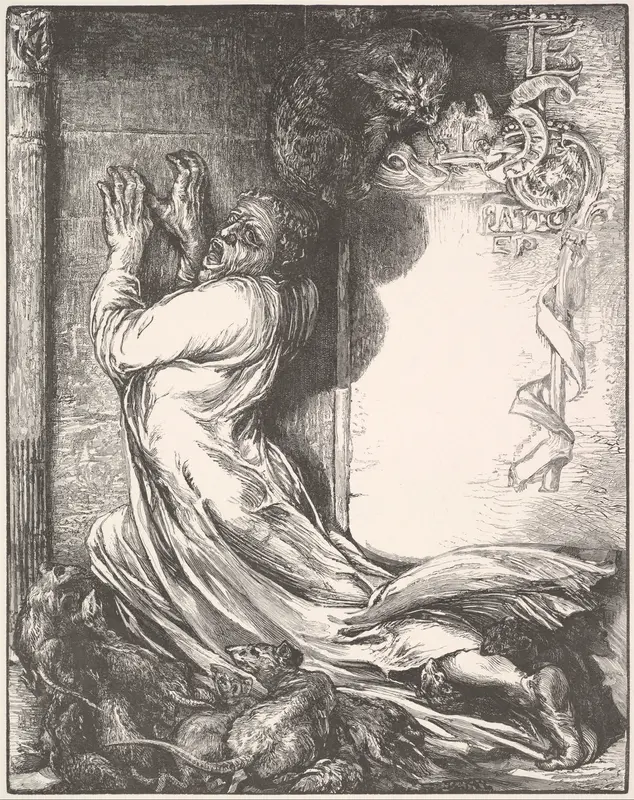 Bishop Hatto and the Rats Wall Art by Henry Marsh - High-Resolution Digital Print