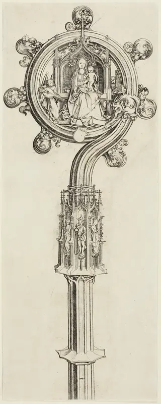 Bishop's Crosier Wall Art by Martin Schongauer - High-Resolution Digital Print