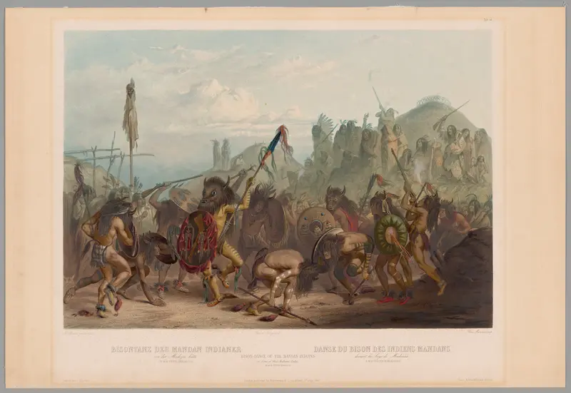 Bison-Dance of the Mandan Indians Wall Art by Alex Manceau - High-Resolution Digital Print
