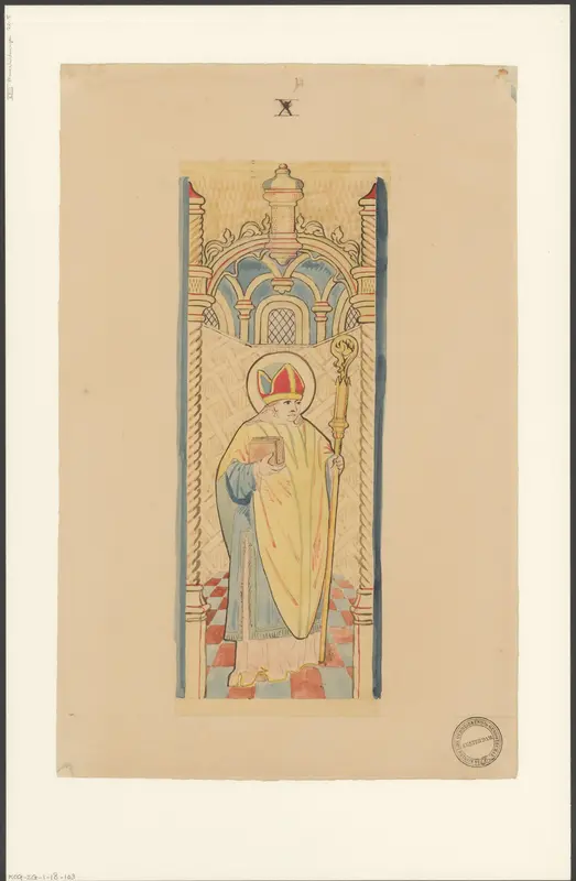 Bisschop, mogelijk Heilige Benedictus Wall Art by anonymous - High-Resolution Digital Print