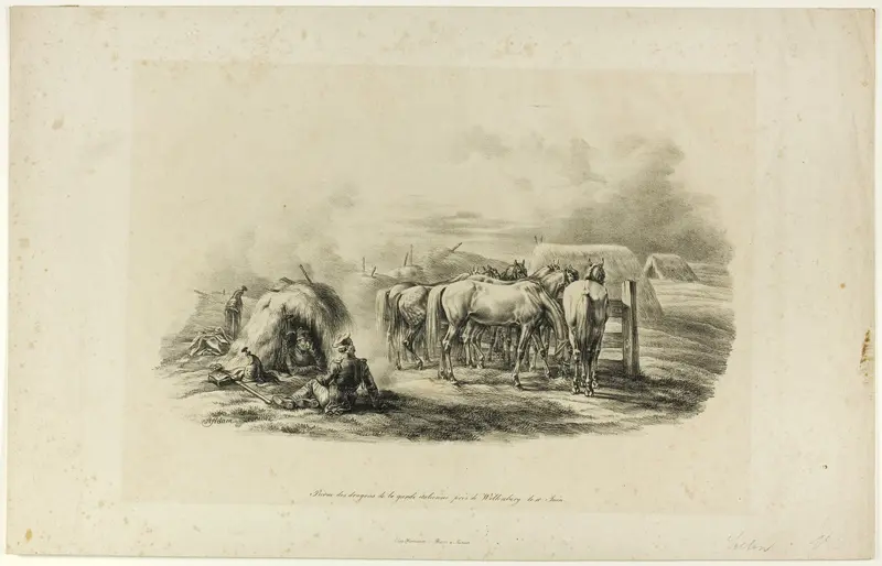 Bivouac of the Dragons of the Italian Guard near Wittenberg on the Tenth of June