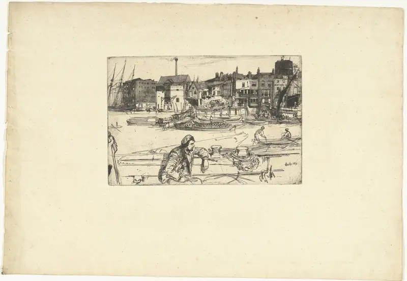 Black Lion Wharf in Londen Wall Art by Unknown - High-Resolution Digital Print