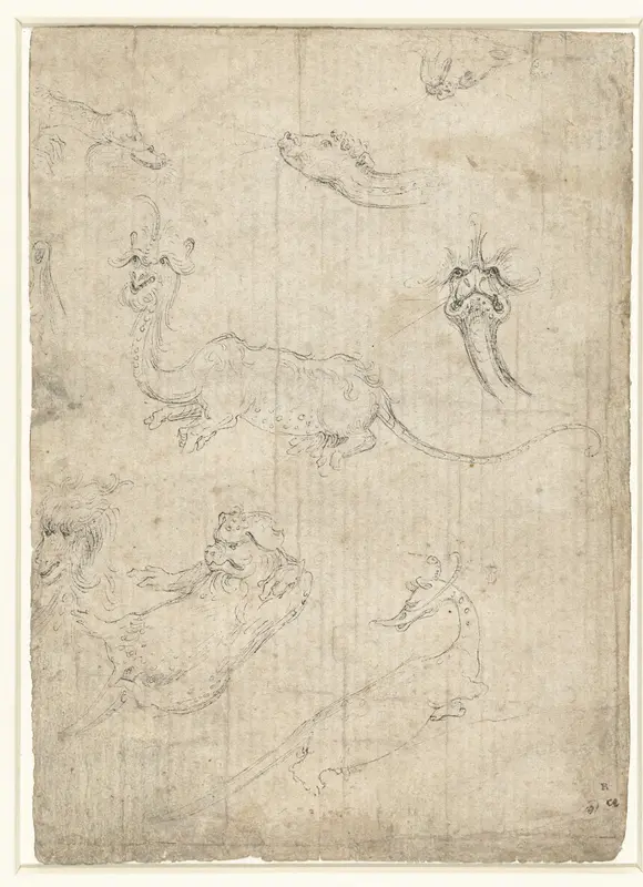 Blad met verscheidene monsters Wall Art by anonymous - High-Resolution Digital Print
