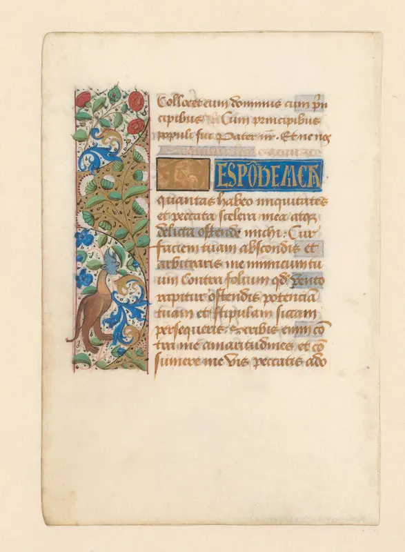 Blad uit een psalmen- of getijdenboek Wall Art by anonymous - High-Resolution Digital Print