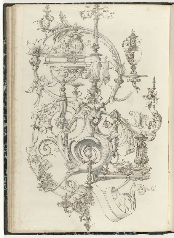 Bladrank met objecten en figuren Wall Art by anonymous - High-Resolution Digital Print