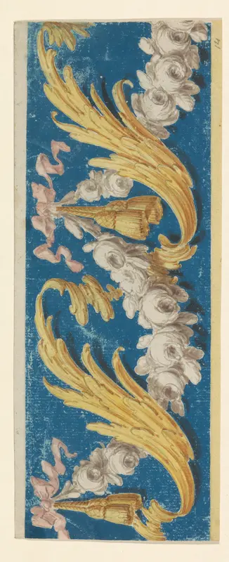 Bladranken en guirlandes Wall Art by Lambertus Hardenberg (1744) - High-Resolution Digital Print