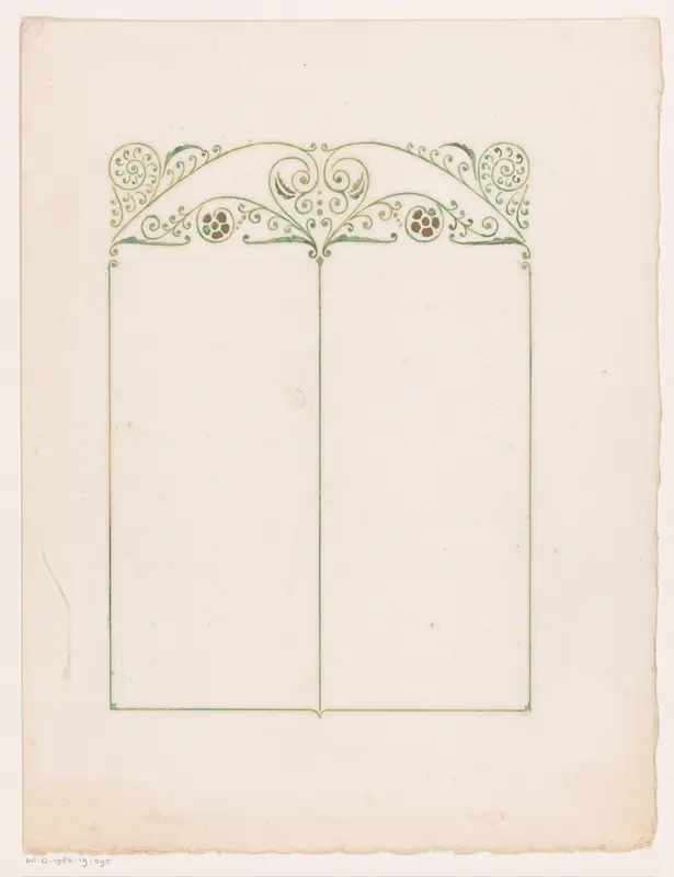 Blanco handtekeningenblad met krulvormige ornamenten Wall Art by Reinier Willem Petrus de Vries (1874-1953) - High-Resolution Digital Print