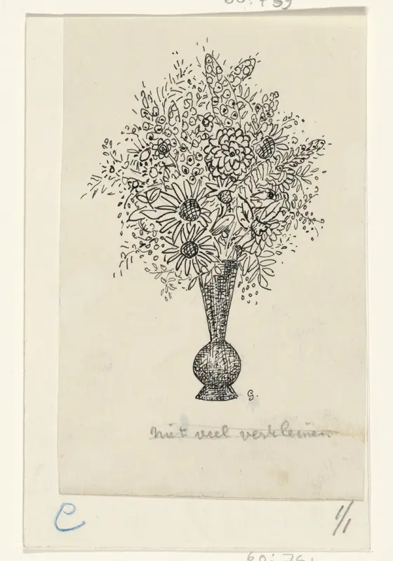 Bloemenvaas Wall Art by Unknown - High-Resolution Digital Print
