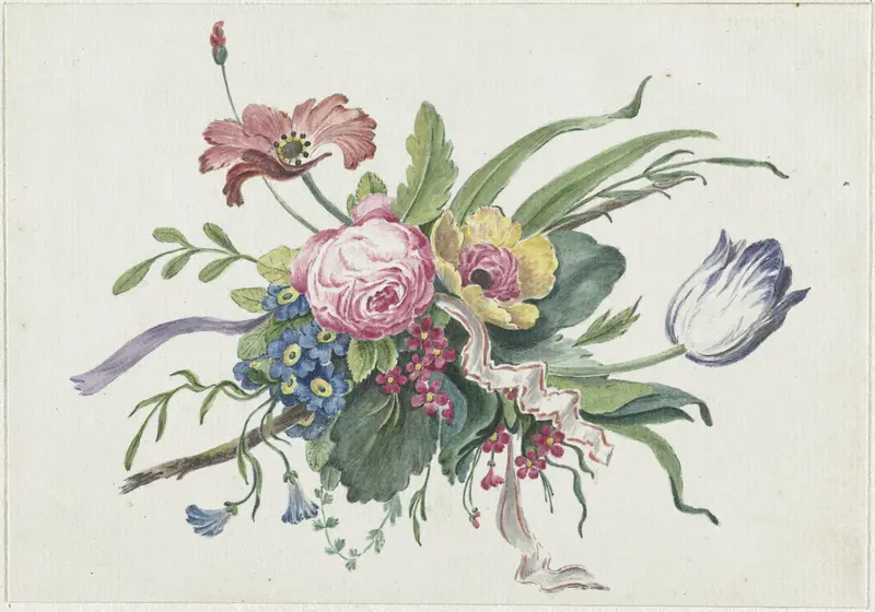 Bloemstuk Wall Art by Katharina Wilhelmina Schweickhardt - High-Resolution Digital Print