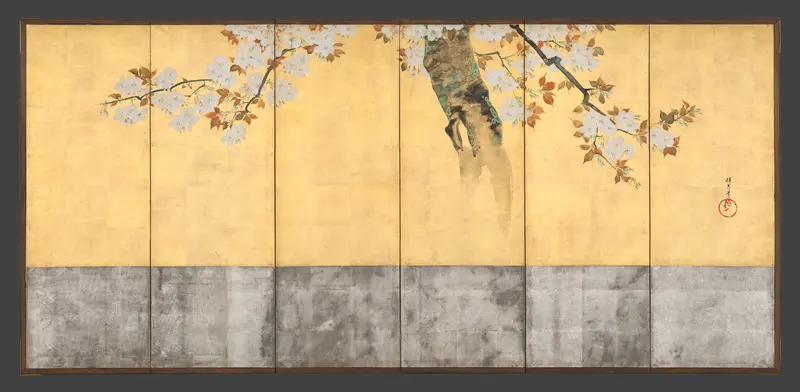 Blossoming Cherry Trees Wall Art by Sakai Hōitsu - High-Resolution Digital Print