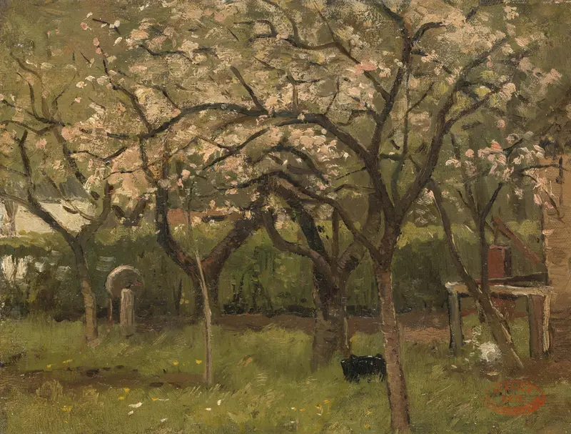 Blossoming Tree in an Orchard Wall Art by Unknown - High-Resolution Digital Print
