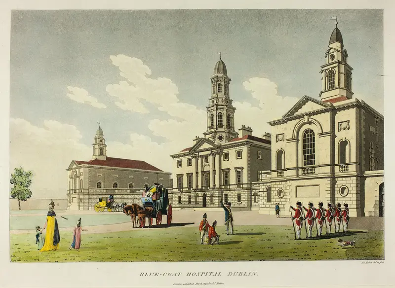 Blue-Coat Hospital, Dublin Wall Art by James Malton - High-Resolution Digital Print
