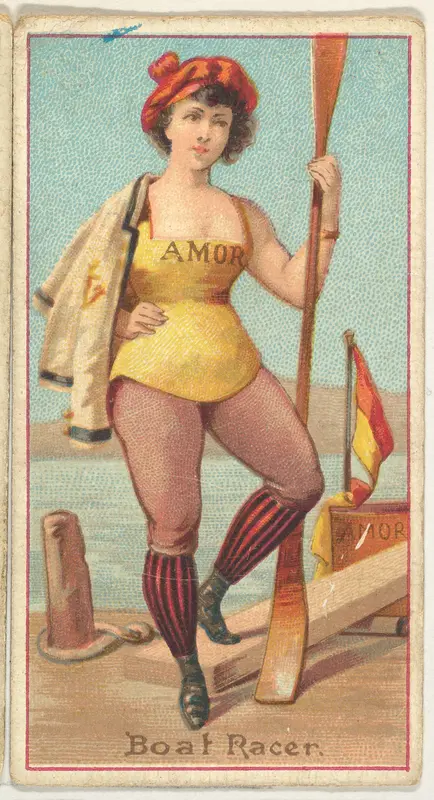 Boat Racer, from the Occupations of Women series (N502) for Frishmuth's Tobacco Company Wall Art by Frishmuth's Tobacco Company - High-Resolution Digital Print