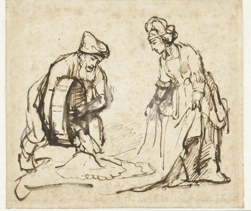 Boaz and Ruth Wall Art by Rembrandt van Rijn - High-Resolution Digital Print