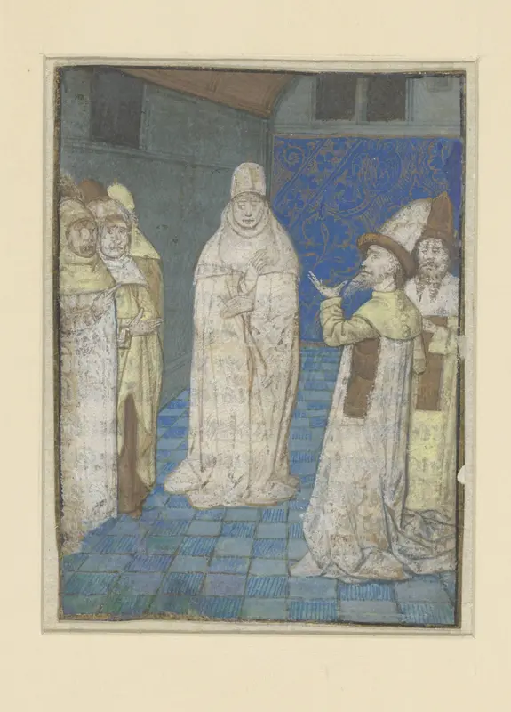 Boccacio bemiddelt in een discussie Wall Art by Giovanni Boccaccio - High-Resolution Digital Print