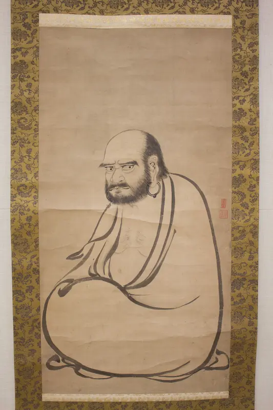 Bodhidharma (Daruma) Wall Art by Kano Sanraku 狩野山楽 - High-Resolution Digital Print