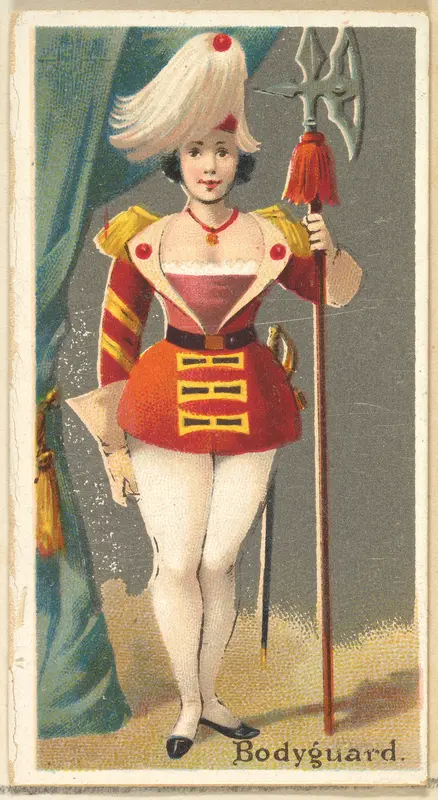 Bodyguard, from the Occupations for Women series (N166) for Old Judge and Dogs Head Cigarettes Wall Art by Goodwin & Company - High-Resolution Digital Print