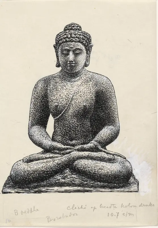 Boeddha op de Borobudur Wall Art by Leo Gestel - High-Resolution Digital Print