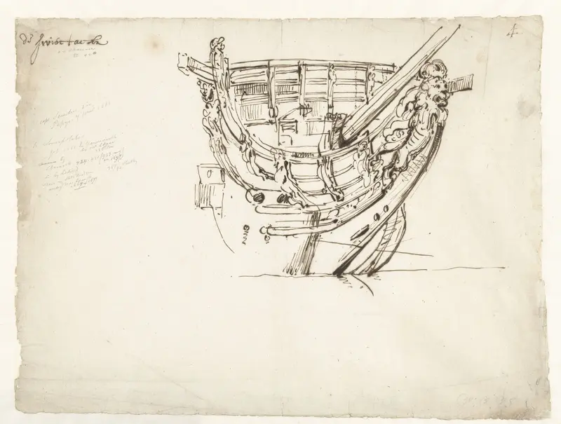 Boeg van het Engels schip Sweepstakes Wall Art by Willem van de Velde (II) - High-Resolution Digital Print