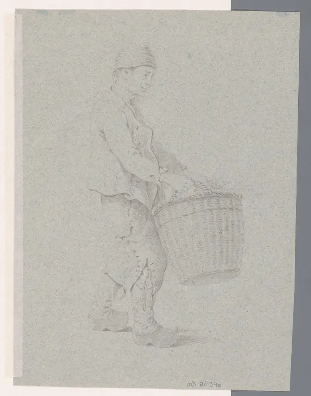 Boer met mand Wall Art by Unknown - High-Resolution Digital Print