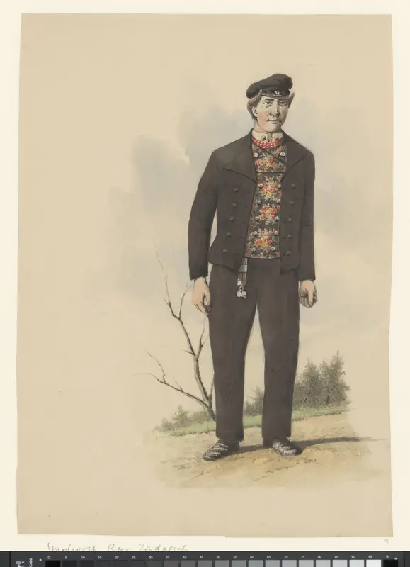 Boer uit Staphorst Wall Art by Johan Martinus Anthon Rieke - High-Resolution Digital Print