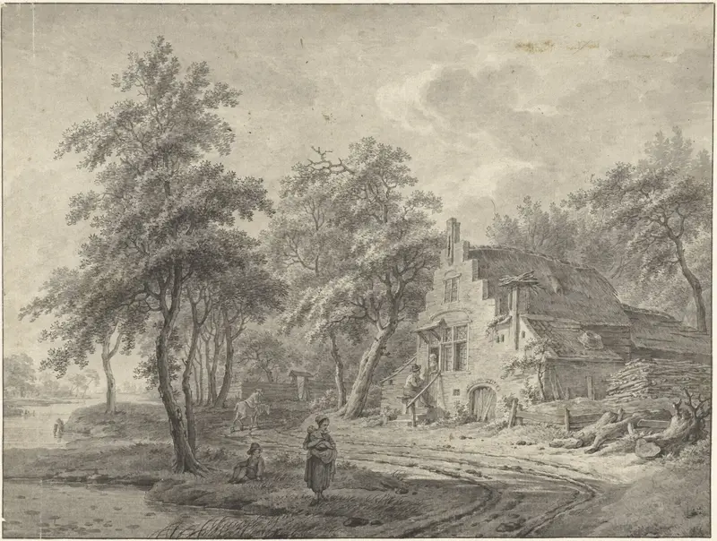 Boerderij aan een landweg Wall Art by Leendert Overbeek - High-Resolution Digital Print