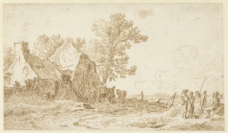 Boerderij aan een weg Wall Art by Jan van Goyen - High-Resolution Digital Print