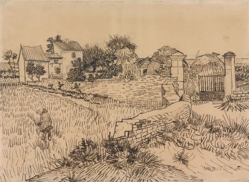 Boerderij in de Provence Wall Art by Vincent van Gogh - High-Resolution Digital Print
