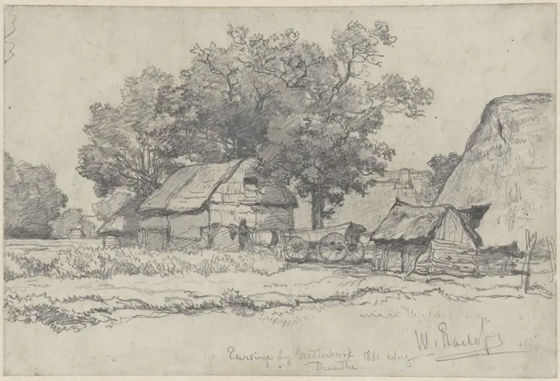 Boerderij in Eursinge bij Westerbork te Drente Wall Art by Willem Roelofs (I) - High-Resolution Digital Print