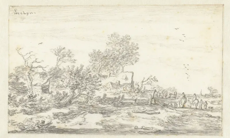 Boerderij in het hakhout bij een landweg Wall Art by Pieter de Molijn - High-Resolution Digital Print