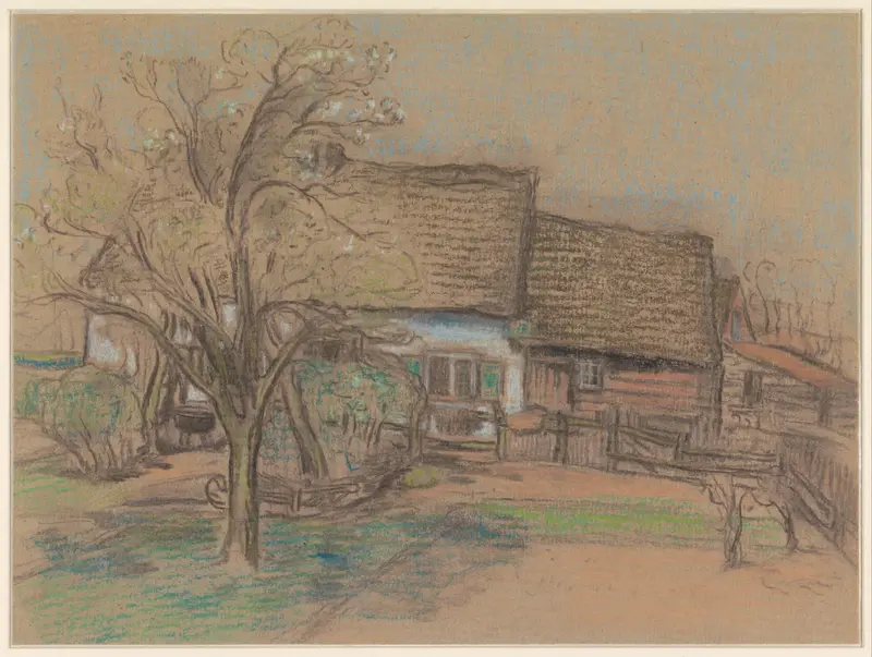 Boerderij met boomgaard Wall Art by William Degouve de Nuncques - High-Resolution Digital Print