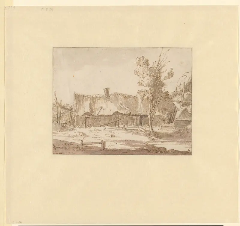 Boerderij met hooiberg Wall Art by Unknown - High-Resolution Digital Print