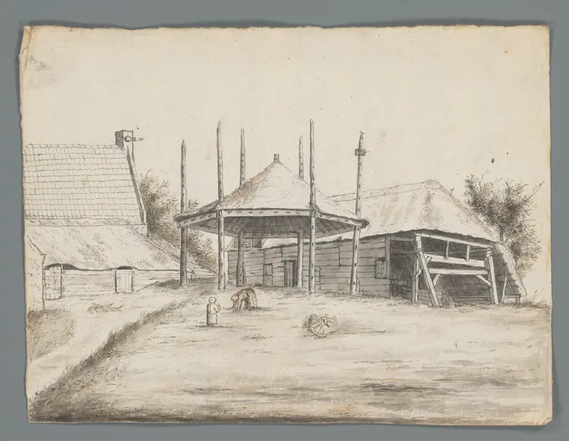 Boerderij met hooischuur Wall Art by Unknown - High-Resolution Digital Print