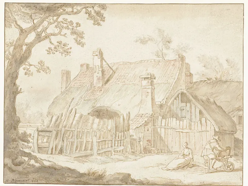 Boerderij met messenslijper Wall Art by Unknown - High-Resolution Digital Print