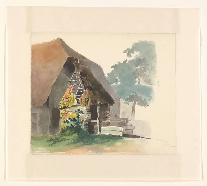 Boerderij met vervallen voorhuis Wall Art by Johannes van Reijn - High-Resolution Digital Print