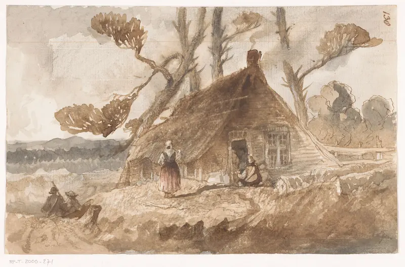 Boerderij op de heide Wall Art by Johannes Tavenraat - High-Resolution Digital Print