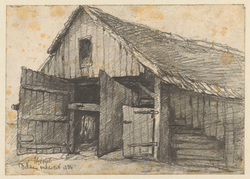 Boerderij Ouden Eik te Delden Wall Art by Johannes Gijsbert Vogel - High-Resolution Digital Print