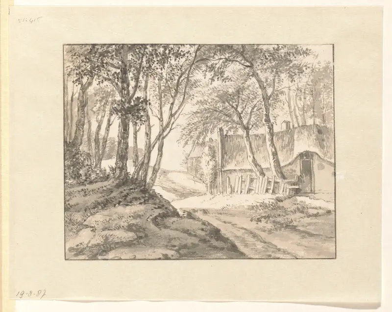 Boerderij tussen bomen Wall Art by Unknown - High-Resolution Digital Print