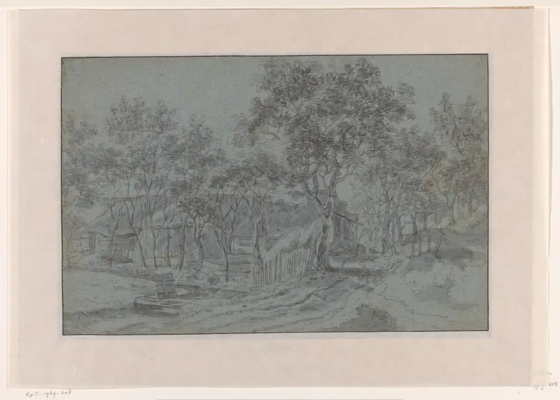 Boerderij tussen geboomte Wall Art by Jacob Esselens - High-Resolution Digital Print
