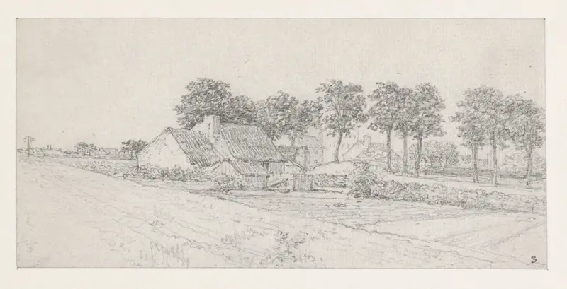 Boerderijen; op de voorgrond bebouwde velden Wall Art by Georges Michel - High-Resolution Digital Print